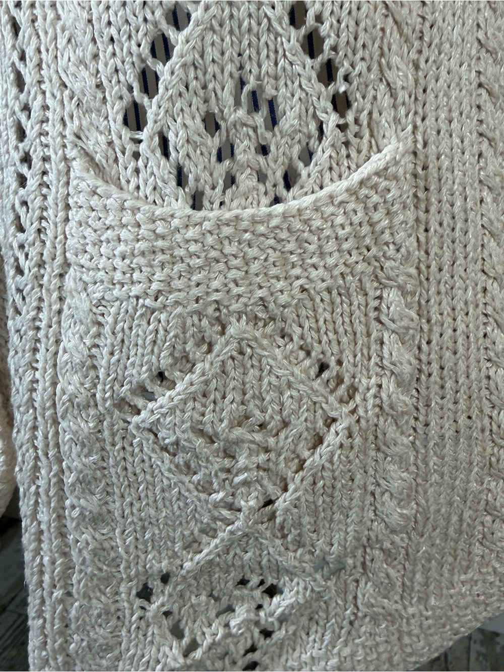 Vintage 90s Ralph Lauren Hand Knit Vest Linen Cotton PS Embroidered Cottagecore - Picture 12 of 13